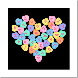 Cute Valentine's Day Hearts Candy Valentines Love Posters and Art